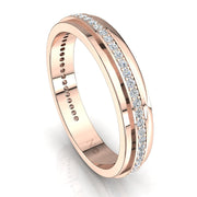 Alliance Federica diamants naturels ronds 2.00 carat or rose
